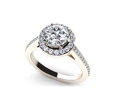 Diamond Engagement Ring 0.8 Carat Total Weight