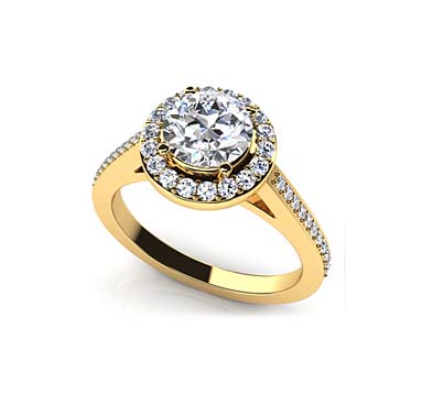 Diamond Engagement Ring 0.8 Carat Total Weight