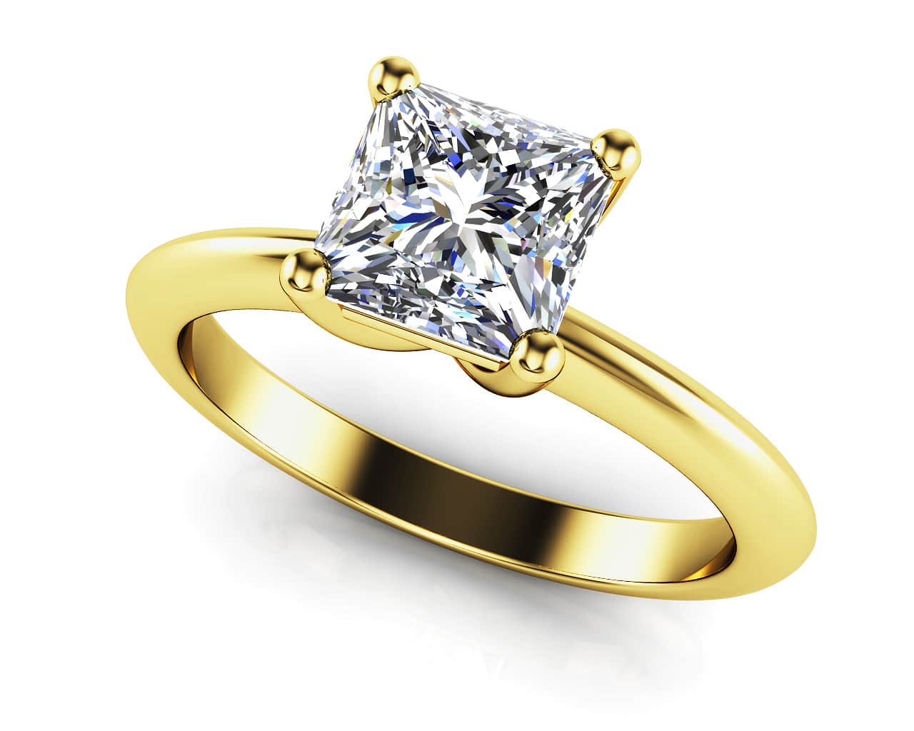 Infinite Love Princess Cut Diamond Solitaire Engagement Ring 3/4 Carat Total Weight
