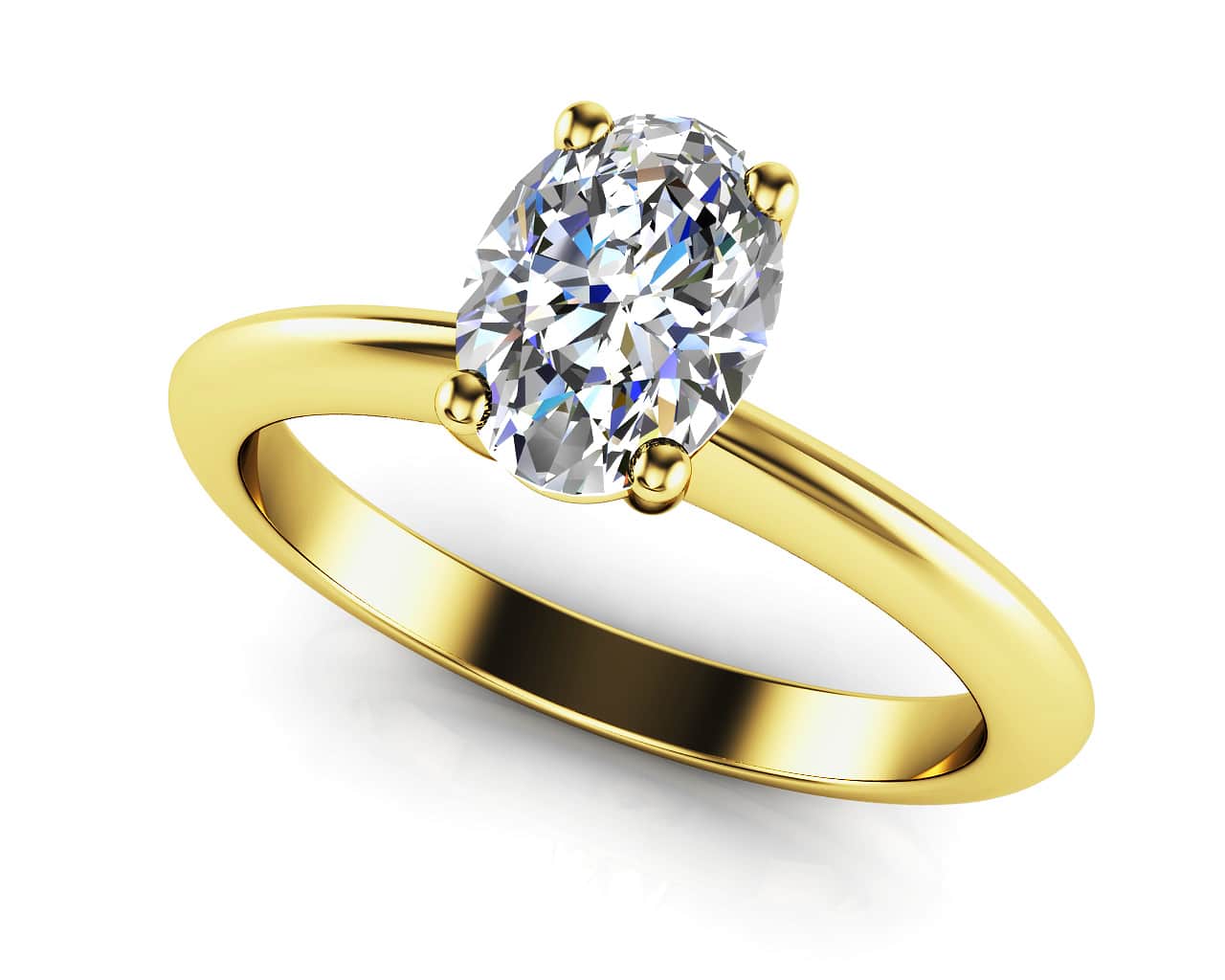 Love With No Limits Oval Solitaire Diamond Ring 5/8 Carat Total Weight
