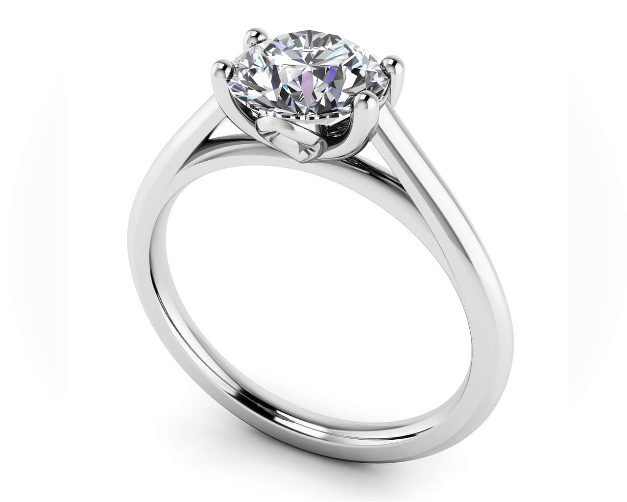 Modern Classic Round Diamond Wedding Ring 1/2 Carat Total Weight