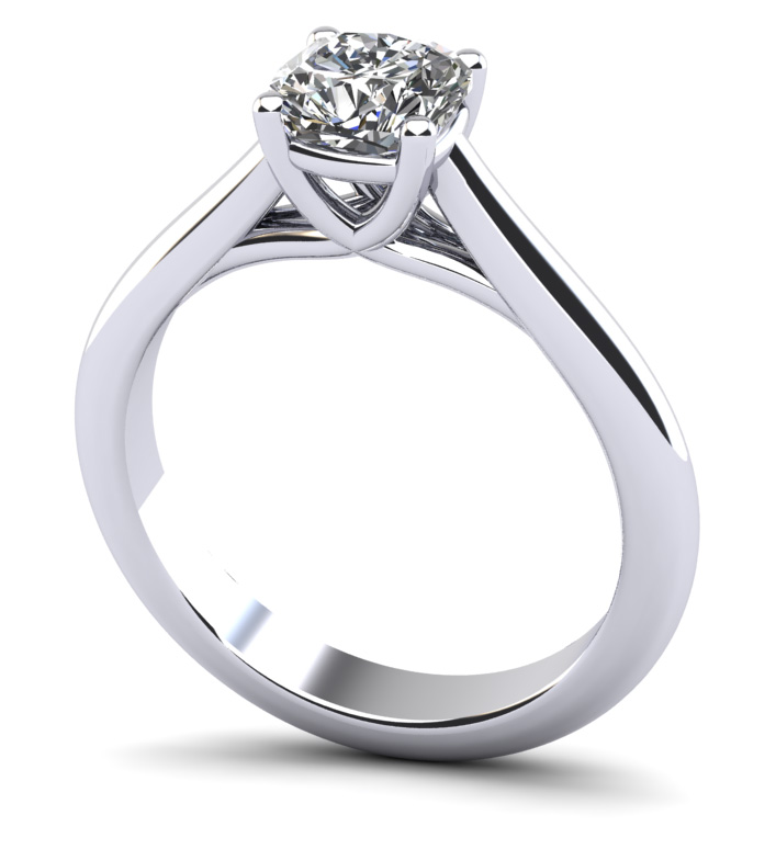 Elegant Round Solitaire Engagement Ring 1/2 Carat Total Weight