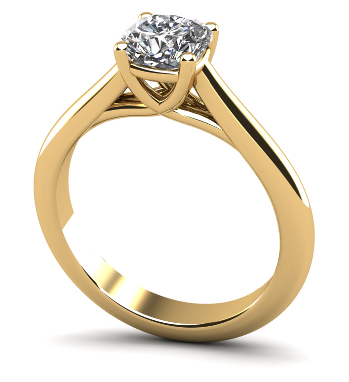 Elegant Round Solitaire Engagement Ring 1/2 Carat Total Weight