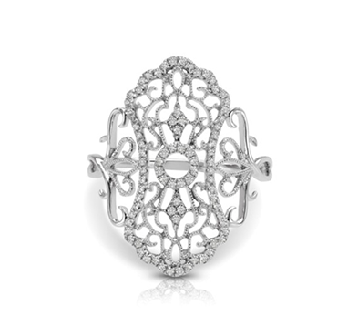 Cathedral Vintage Inspired Ring 1/5 Carat Total Weight
