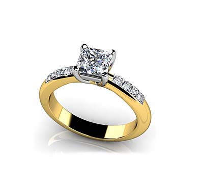 Princess Cut Diamond Channel Ring 1.25 Carat Total Weight