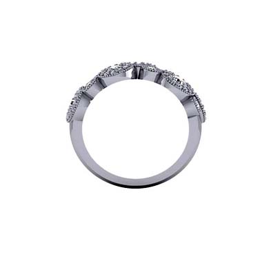 Designer Floral Wedding Ring 1.18 Carat Total Weight