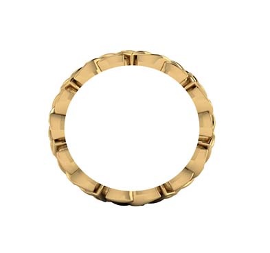 14K Gold Celtic Knot Eternity Band