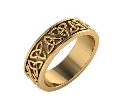 14K Gold Celtic Knot Eternity Band