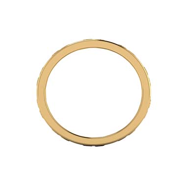 14K Gold Four Leaf Clover Eternity Band