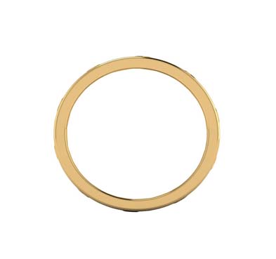 14K Gold Crescent Moon and Star Eternity Band