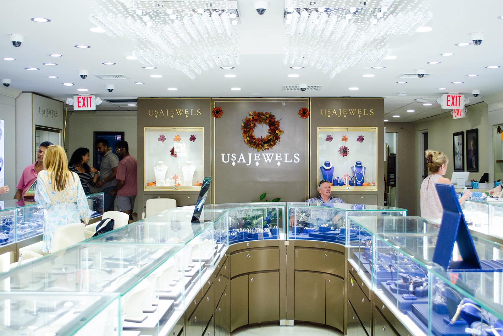 Customers being helped at USA Jewels showroom