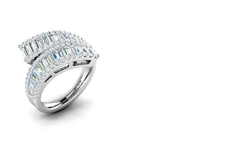 Diamond baguette wedding ring
