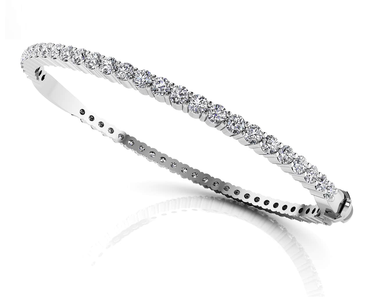 Endless Elegance Diamond Bangle 3.24 Carat Total Weight