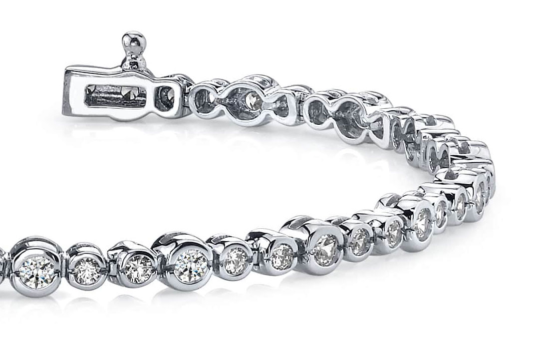 7-Inch Timeless Half Bezel Bracelet 2.07 Carat Total Weight