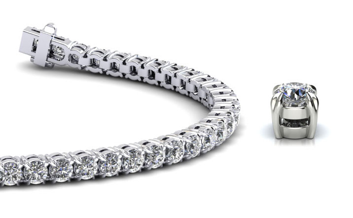 7-Inch Nouveau Diamond Tennis Bracelet 2.51 Carat Total Weight