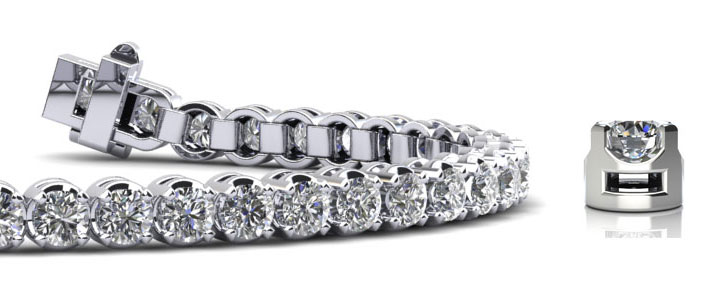 7-Inch Captivating Shimmer Diamond Tennis Bracelet 1.05 Carat Total Weight