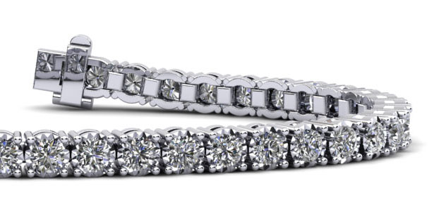 7-Inch Diamond Crown Tennis Bracelet 1.5 Carat Total Weight