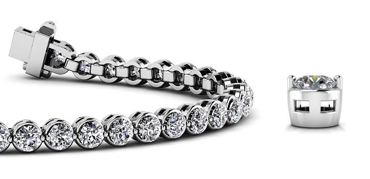 7-Inch Dream Drops 2 Prong Diamond Tennis Bracelet 2.28 Carat Total Weight