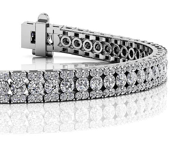 7-Inch Radiant Diamond Tennis Bracelet 5.8 Carat Total Weight