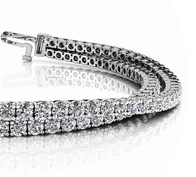 7-Inch Double Strand Flexible Diamond Bracelet 4.62 Carat Total Weight