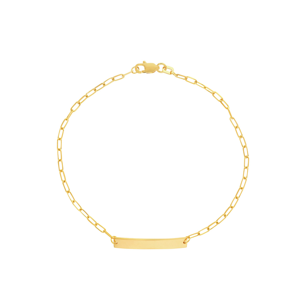 6-Inch Kid's ID Bracelet on Diamond Cut Long Anchor Chain