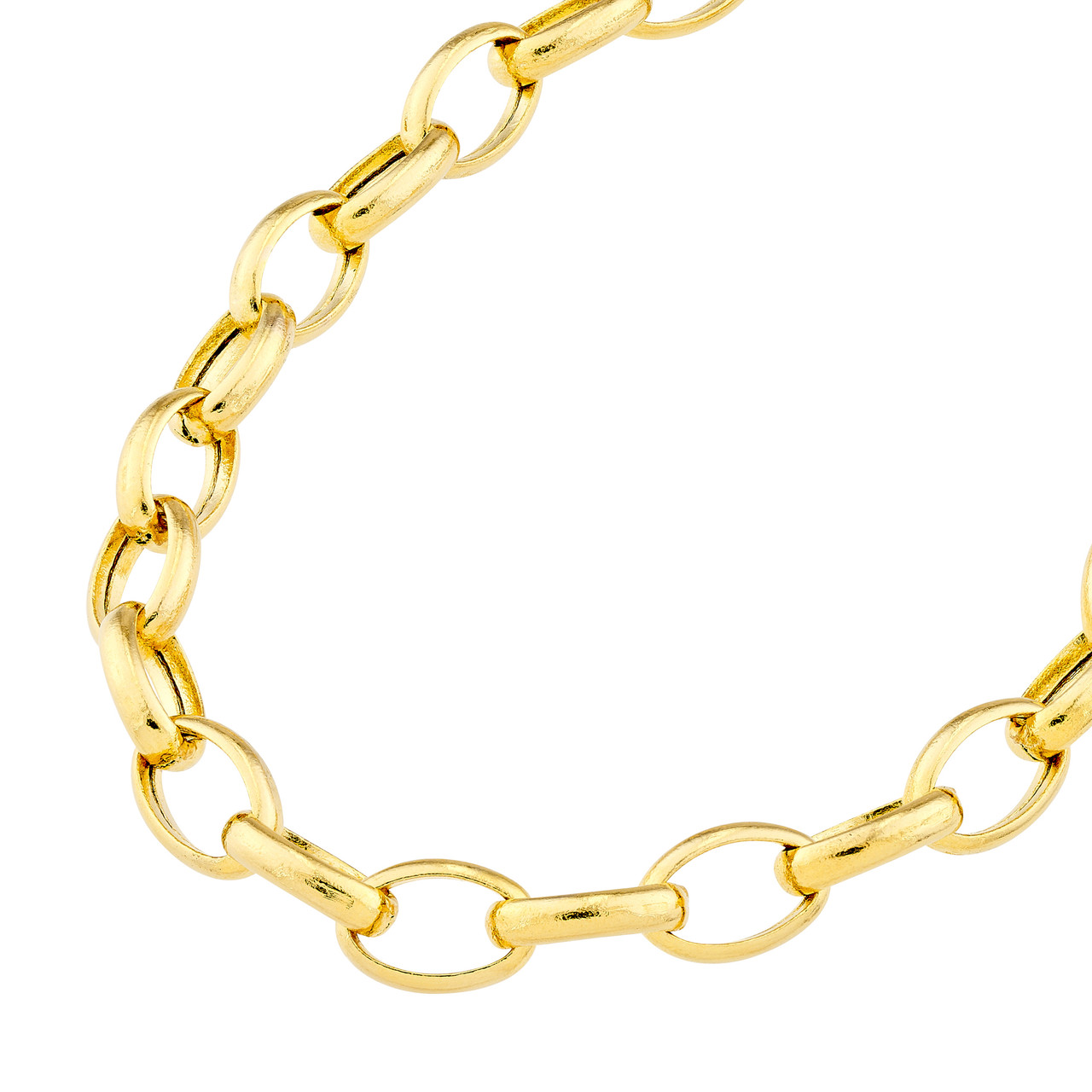 7.5-Inch 4.5mm Hollow Oval Forzentina Chain with Pear Lock