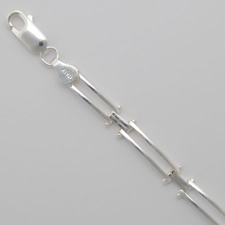 7-Inch Sterling Silver Railroad Paletti Bracelet