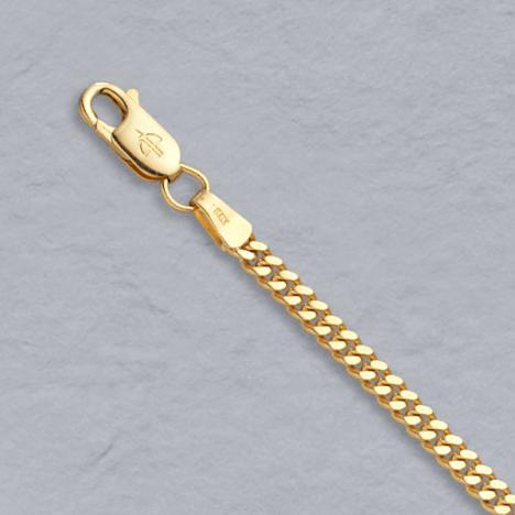 18-Inch 18K Yellow Gold Curb 3.0mm Chain