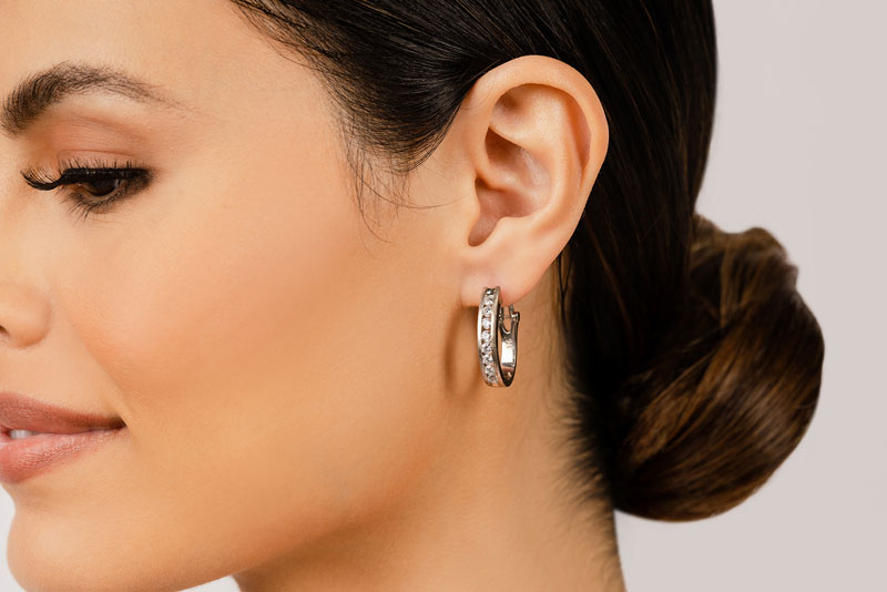 Diamond Hoop Earrings