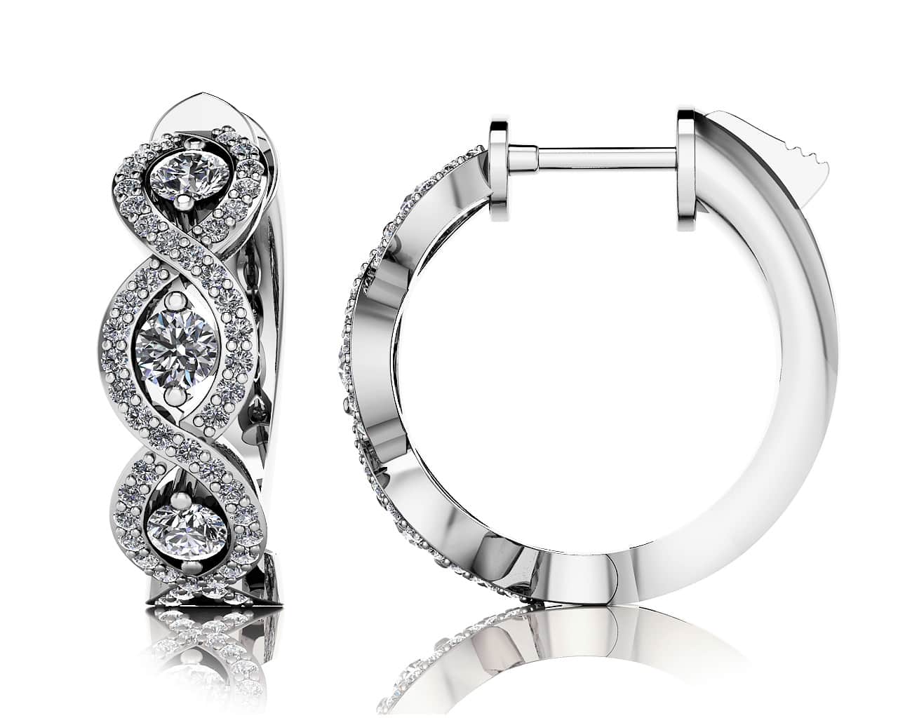 Infinity Diamond Hoop Earrings