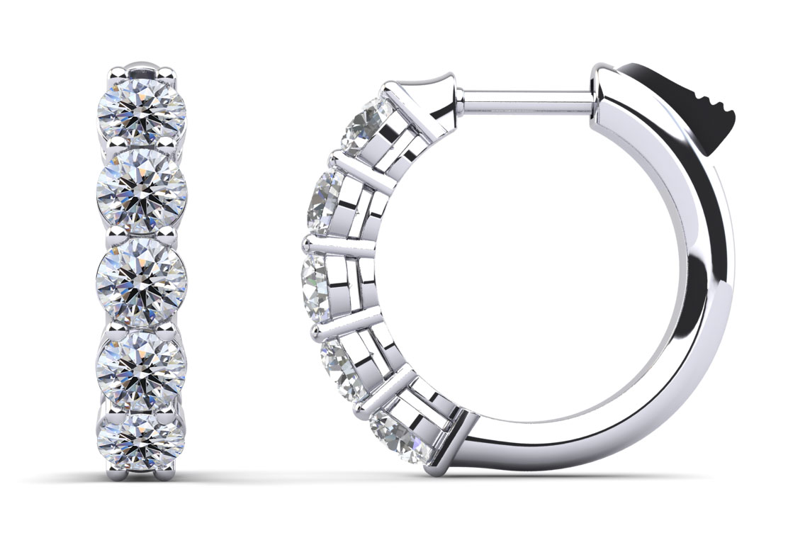 Hypnotic Diamond Hoop Earrings