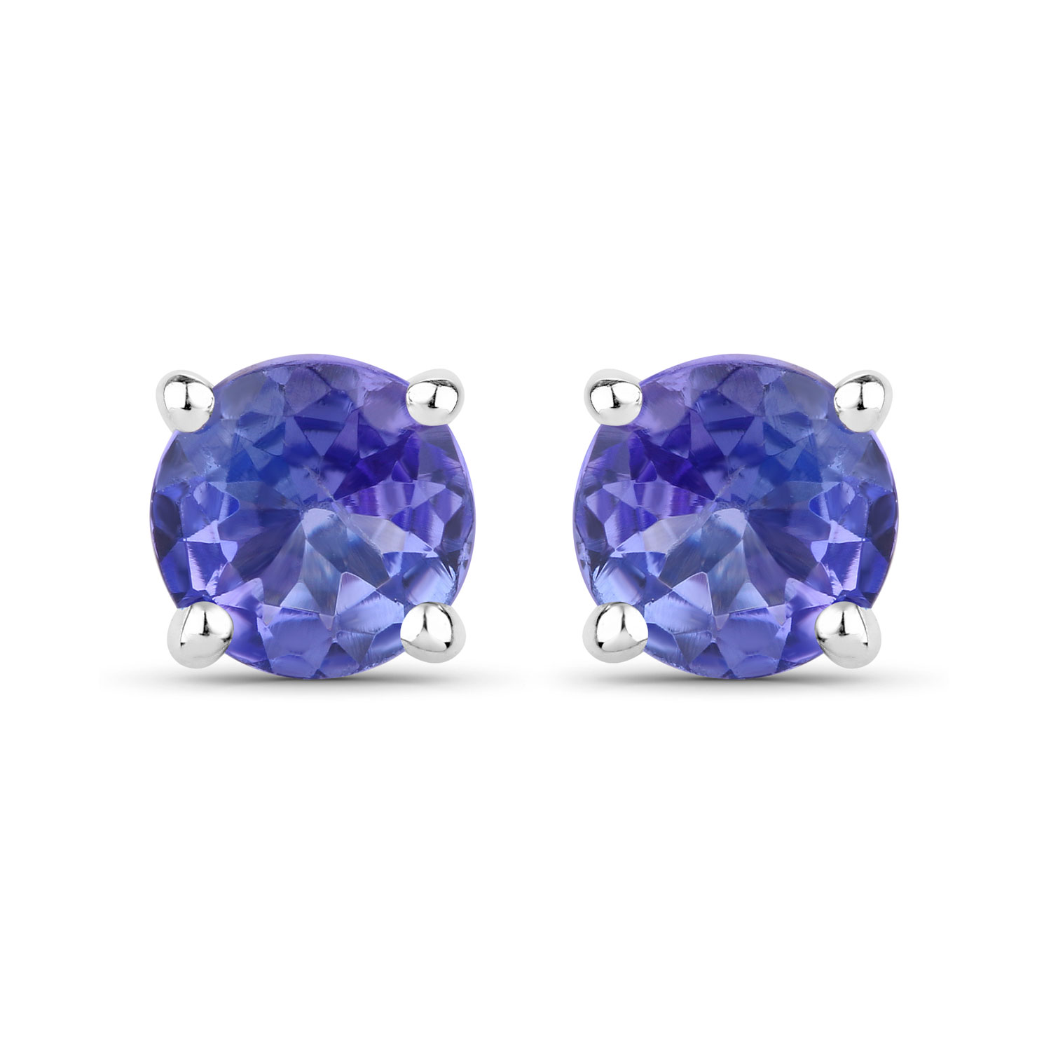 0.46 Carat Genuine Tanzanite .925 Sterling Silver Earrings Regular Quality