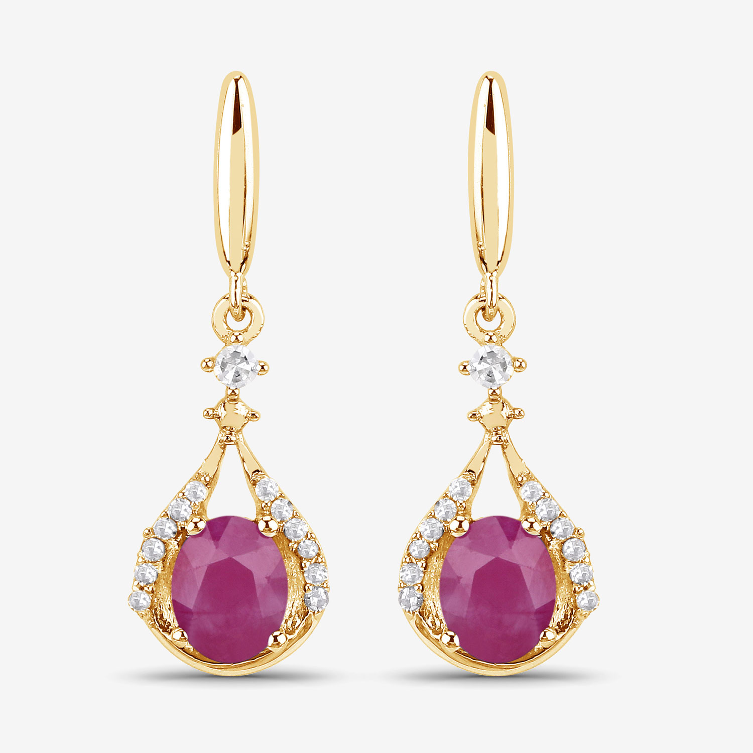 0.70 Carat Genuine Ruby and White Diamond