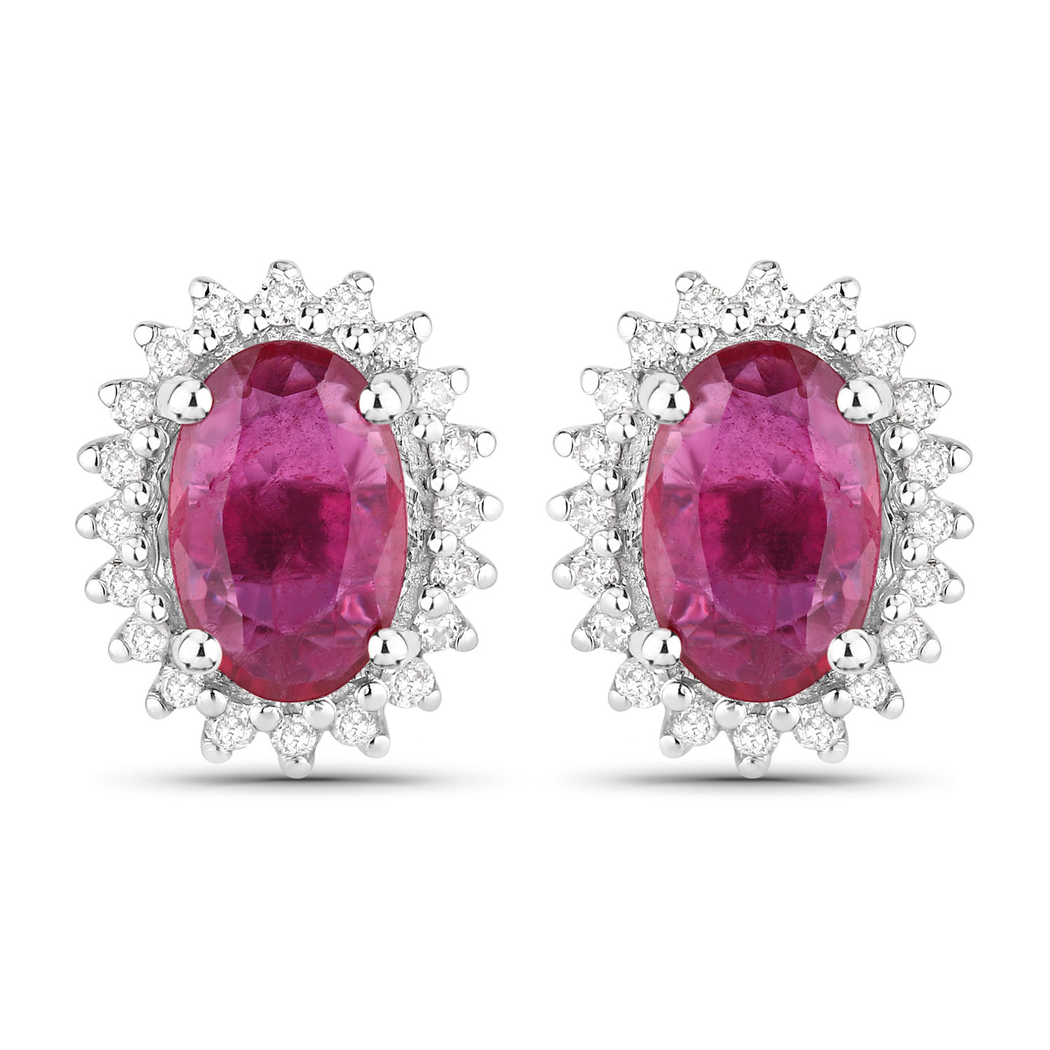 1.16 Carat Genuine Ruby and White Diamond