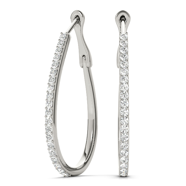 Thin J Hoop Earrings