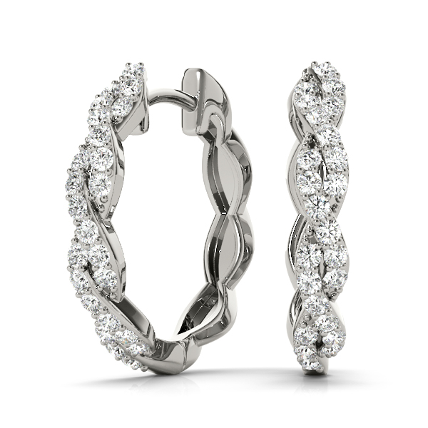 Diamond Fashion Hoop Earrings