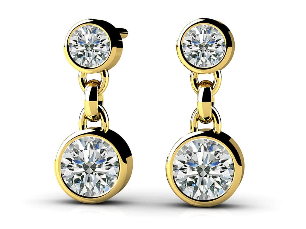 Diamond Dangle Earrings 1.0 Carat Total Weight
