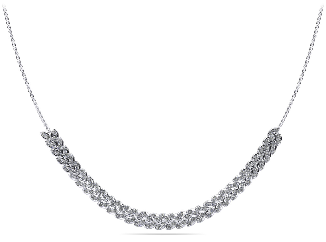 16-Inch Marquise Illusion Diamond Necklace 4.75 Carat Total Weight