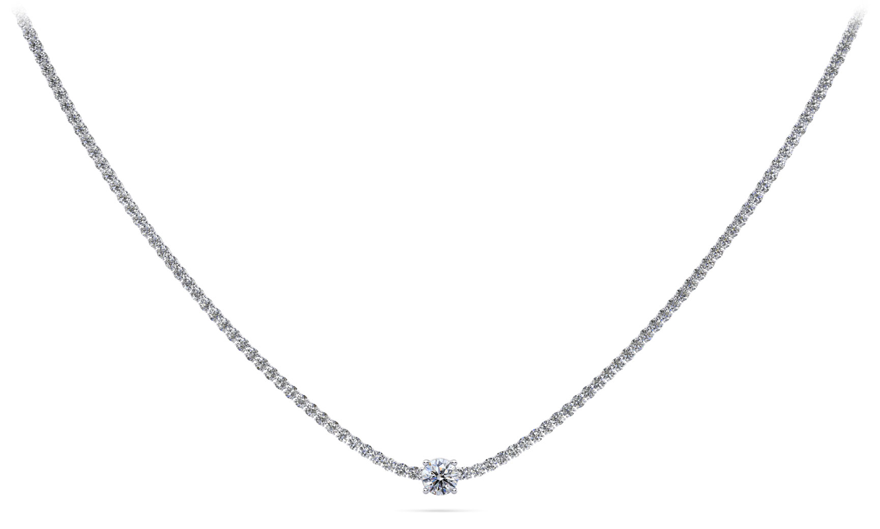 16-Inch Timeless Dreams Brilliance Round Diamond Necklace 7.72 Carat Total Weight