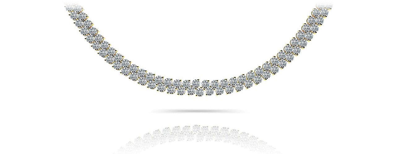 16-Inch Slanted Diamond Necklace