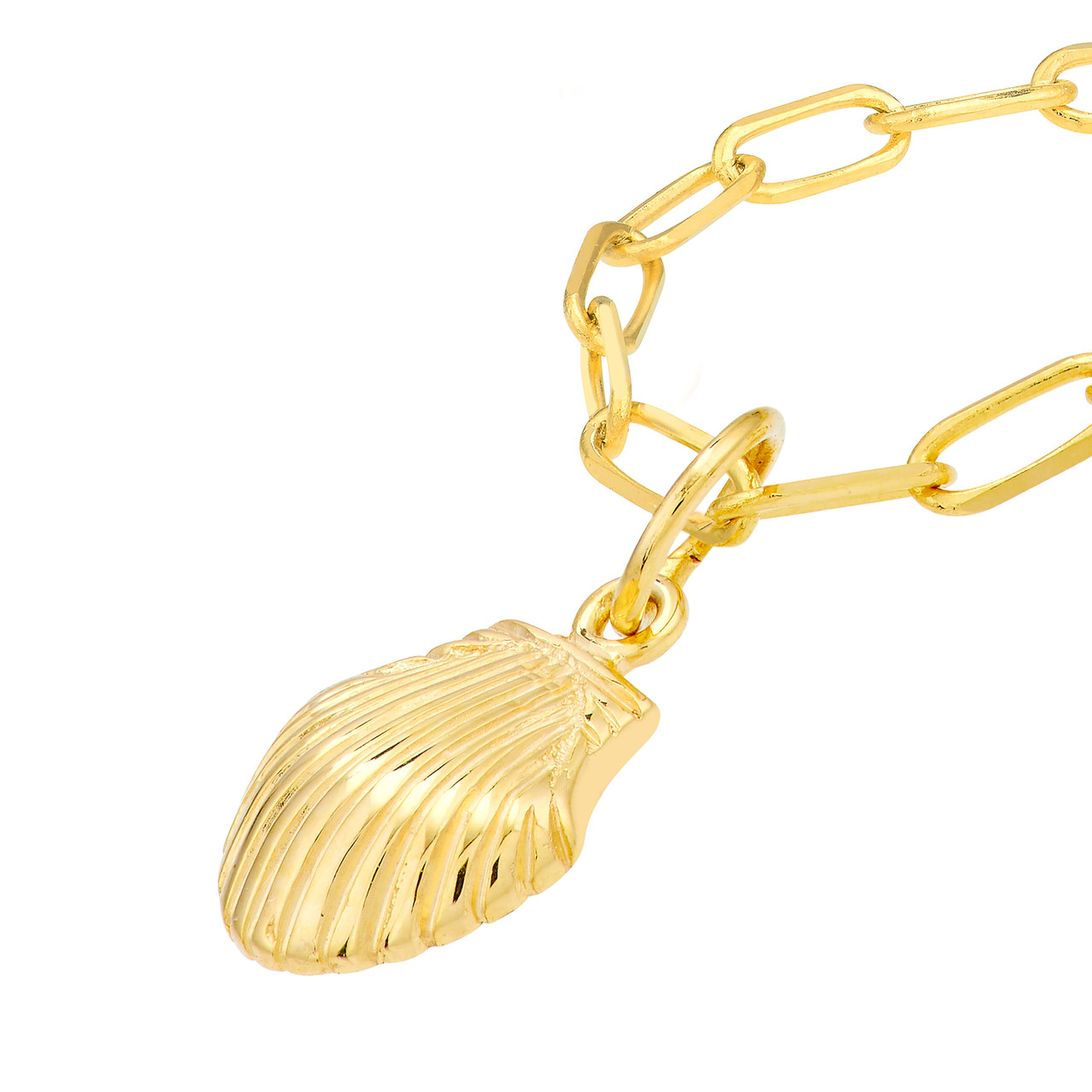 18-Inch Mini Seashell Paper Clip Necklace