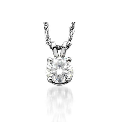 4 Prong Solitaire Pendant .90 Carat Total Weight