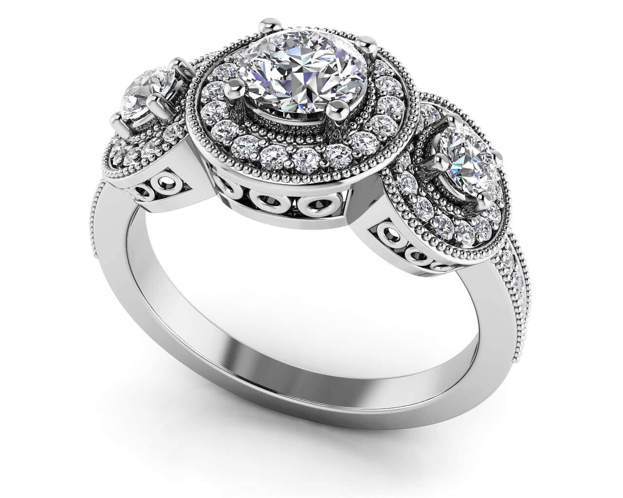 Perfect Three Stone Diamond Anniversary Band