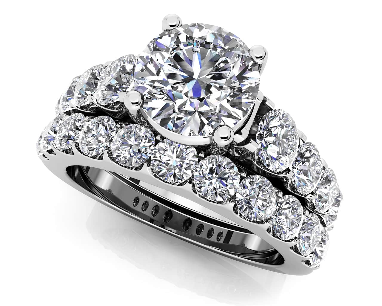 Sweet Dream Bridal Set Ring 1.92 Carat Total Weight