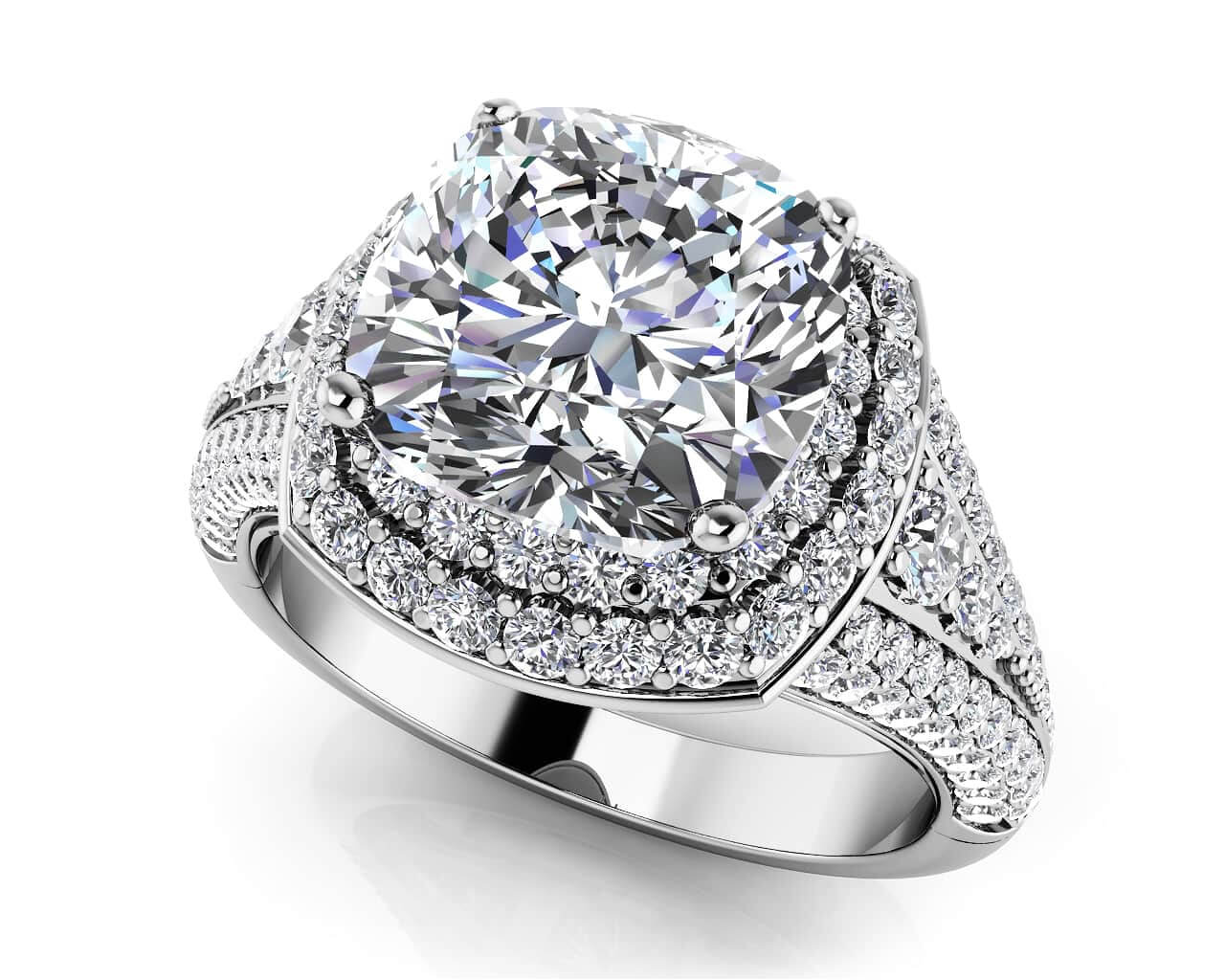 Lasting Legacy Cushion Cut Stone Shape Engagement Ring 1.42 Carat Total Weight