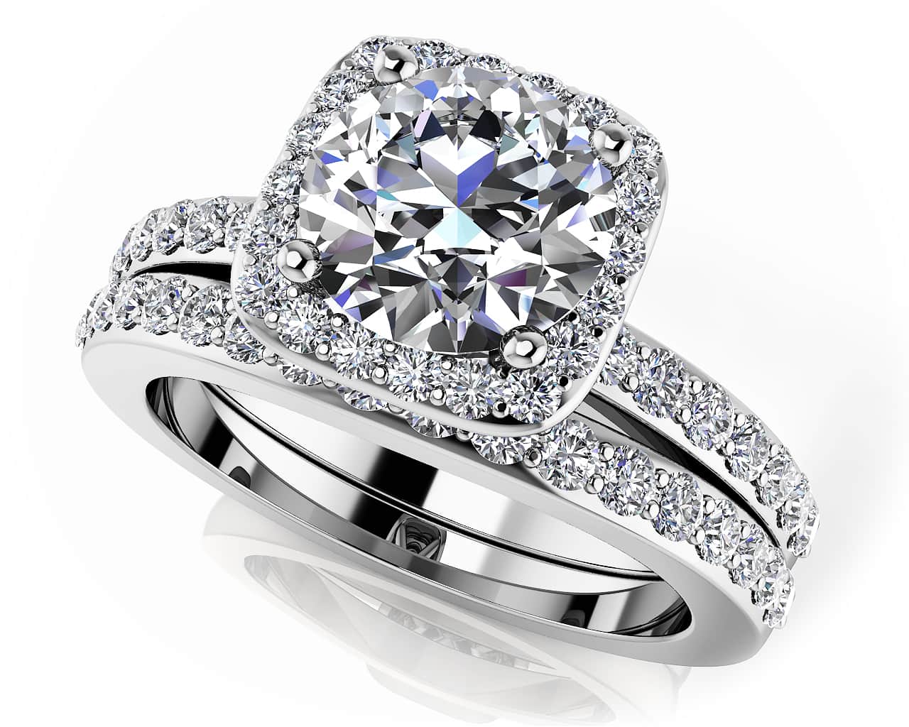 Loving Journey Bridal Set Ring 1.34 Carat Total Weight