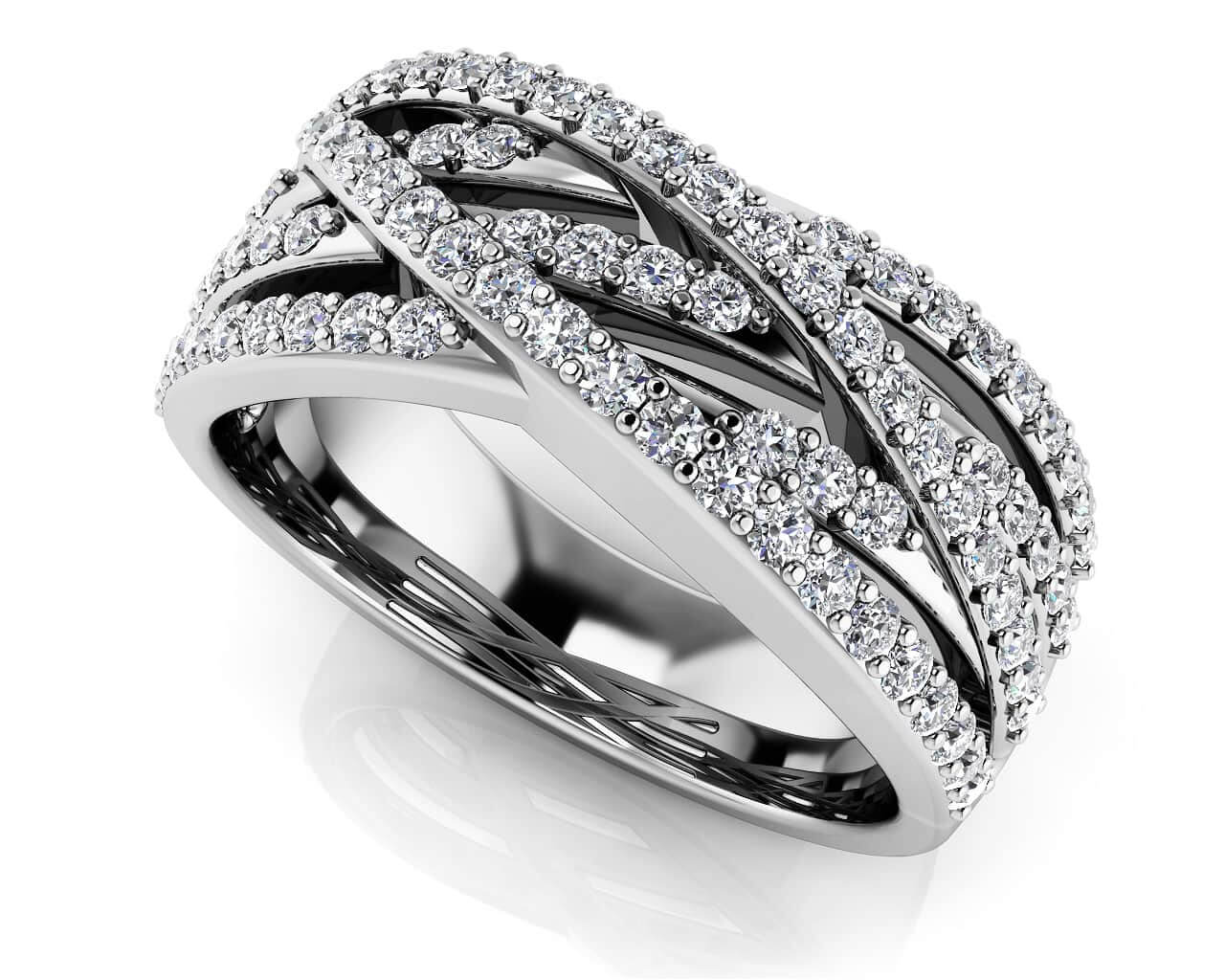 Captivating Woven Band Anniversry Ring