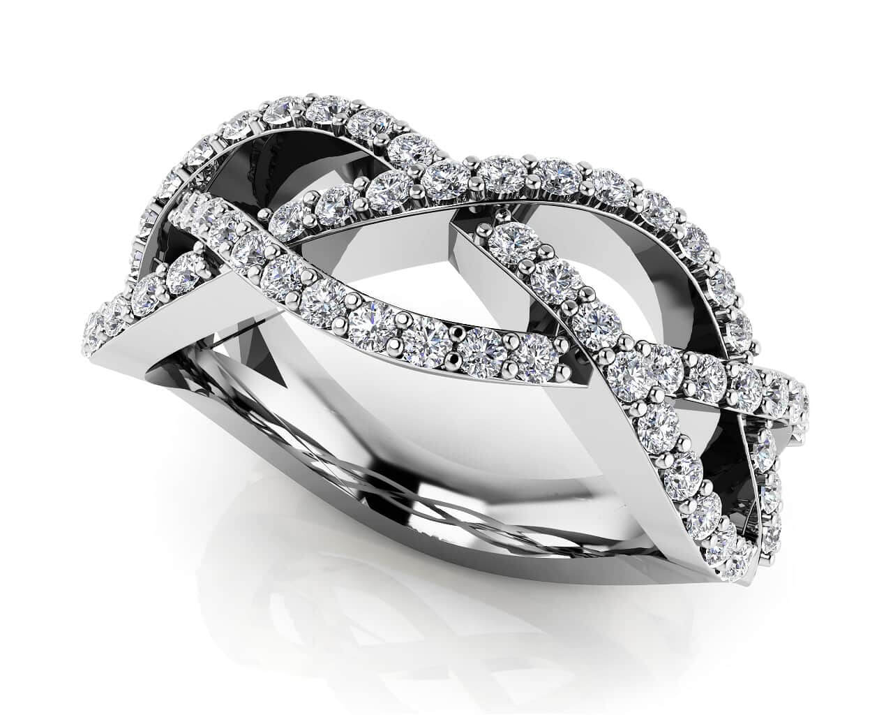 Stylish Woven Anniversary Ring
