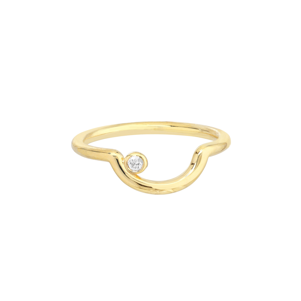 3pt Diamond Bezel Slope Ring