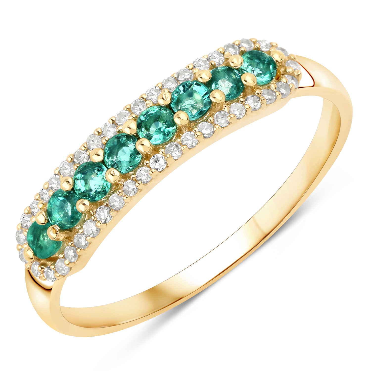 Genuine Zambian Emerald and White Diamond
